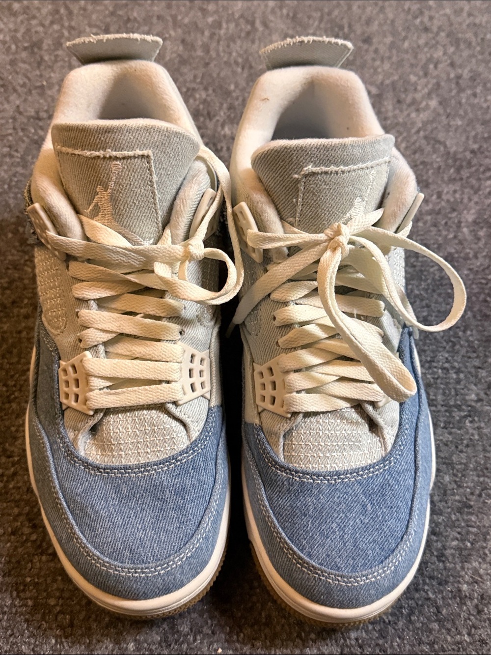 Nike Air Jordan 1 Low Denim Blue High-Top Sneakers - Picture 4 of 7
